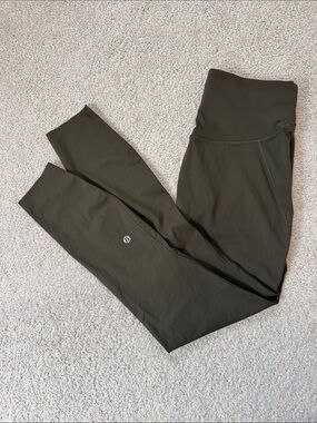lululemon Base Pace High-Rise Tights 25" Olive Green Sz6